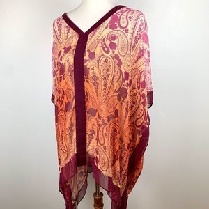 Tommy Bahama Women Dream Air Poncho Swimsuit Cover Up Tunic One Size Sheer